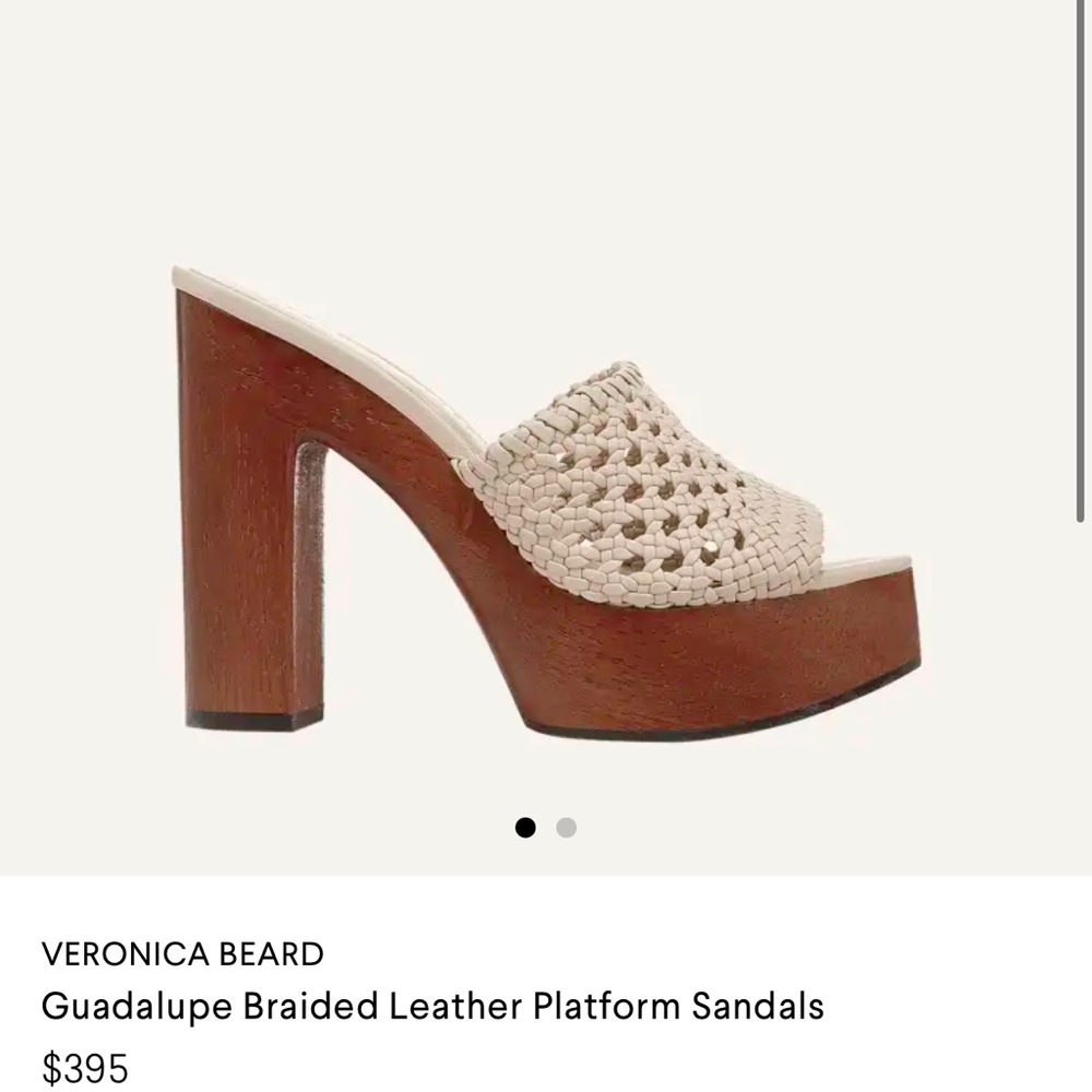 Never worn Veronica Beard “Guadalupe” platform sandal. Size 9